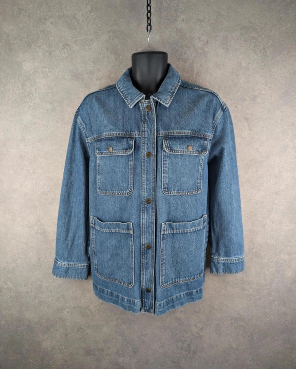 Marks & Spencer Jacket Womens XXL 2XL Blue Denim Utility