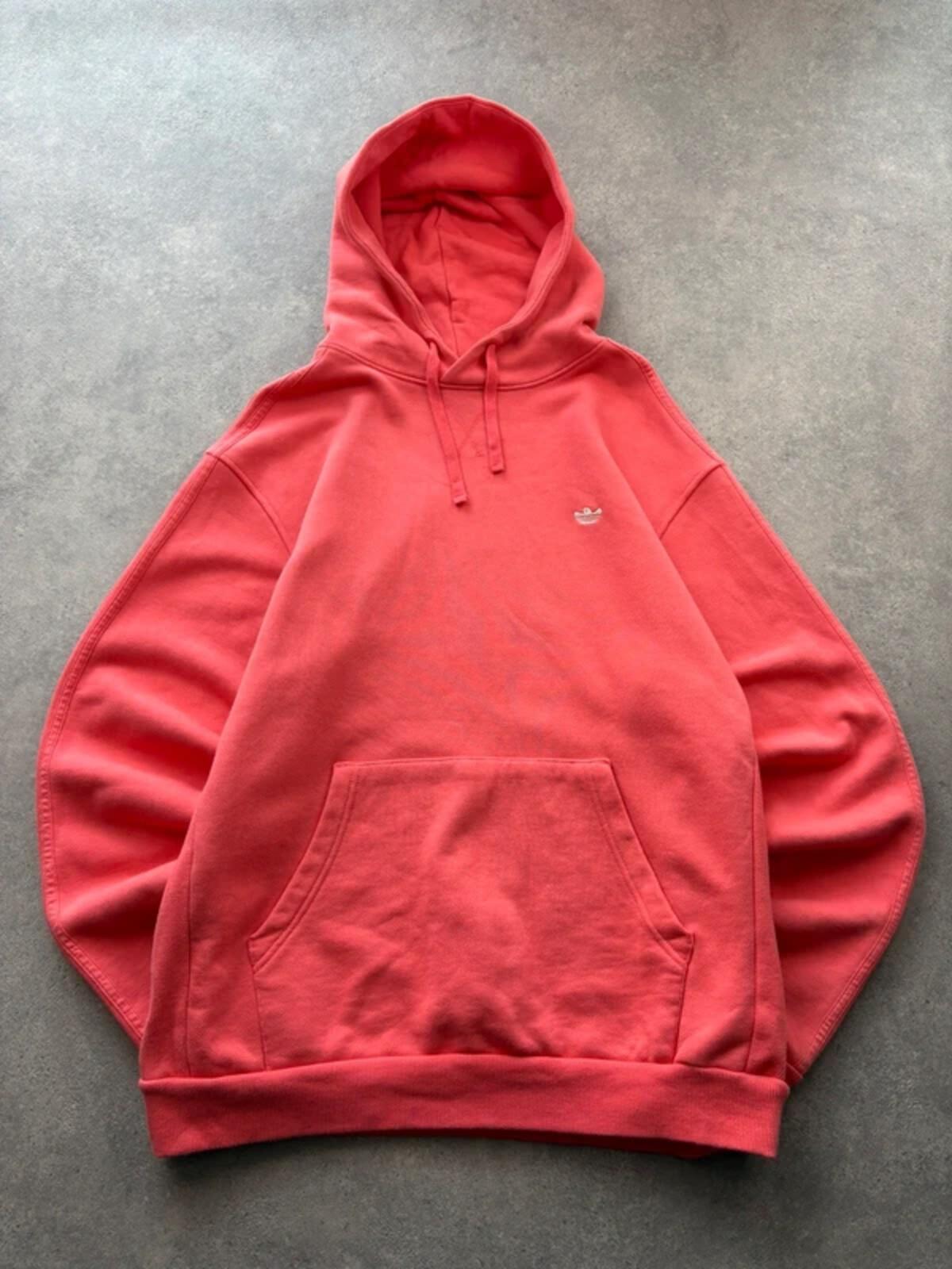 Adidas Hoodie Men’s Large Pink Skate Sportswear Activewear Gym Pullover