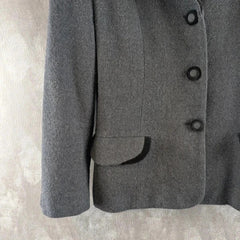 Lenny Made in Spain Wool Black Jacket Womens Size 8