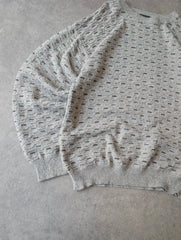 American Vintage Knitted Pullover Jumper Men’s Large Beige Made In USA Cotton