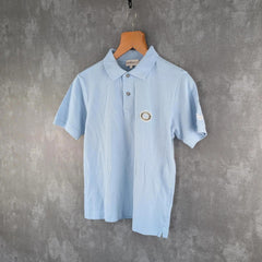 Fiorucci Polo Shirt Womens Small S Blue Short Sleeve