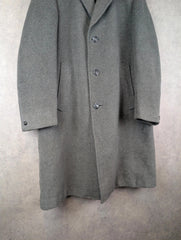 Guards Overcoat Mens L Large Grey Vintage Wool Long