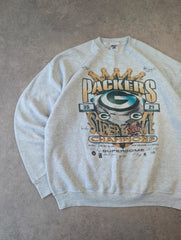 Vintage 1997 Green Bay Packers NFL Sweatshirt Men’s XL Grey Super Bowl Jumper