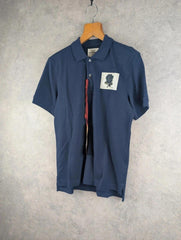 Kent & Curwen Polo Shirt Mens S Small Navy Short Sleeve New
