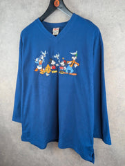 Disney Jumper Womens Extra Large XL Blue Vintage 90s Pullover Embroidered