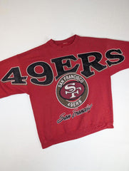 San Francisco 49ers Jumper Mens Large Vintage 1995 NFL Sweatshirt Red Graphic