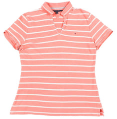 Tommy Hilfiger Polo Shirt Womens Large L Short Sleeve