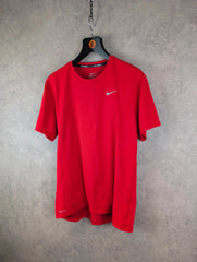 Nike Running T-Shirt Mens M Medium Red Dri-Fit