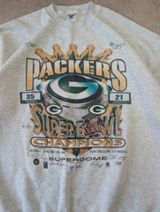 Vintage 1997 Green Bay Packers NFL Sweatshirt Men’s XL Grey Super Bowl Jumper