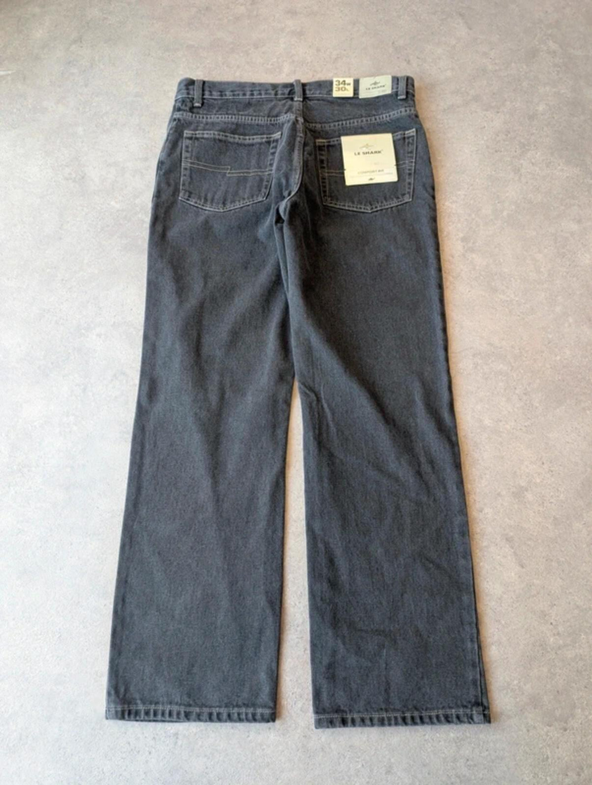 Le Shark Jeans Men’s W34 L30 Dark Wash Straight Leg Vintage 90s Deadstock Denim