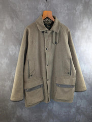Beaver of Bolton Hunting Coat Mens Large L Tweed Khaki Field Shooting Vintage