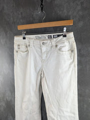 Miss Me Jeans Womens W29 L29 White Denim Y2K