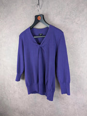 Hobbs Jumper Womens Medium M Purple Knitted Merino Wool