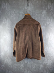 Playboy Jacket Womens Large L Brown Velour Y2K Full Zip