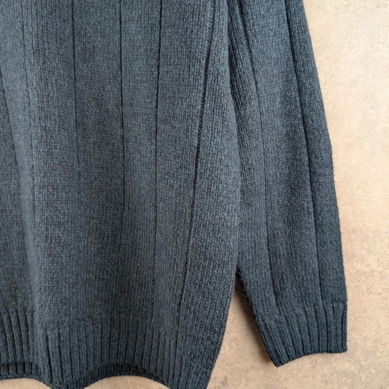 James Pringle Jumper Mens Medium M Blue Vintage Knitted Cotton Pullover