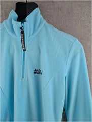 Jack Wolfskin Jumper Womens Small S Blue Quarter Zip Pullover Fleece