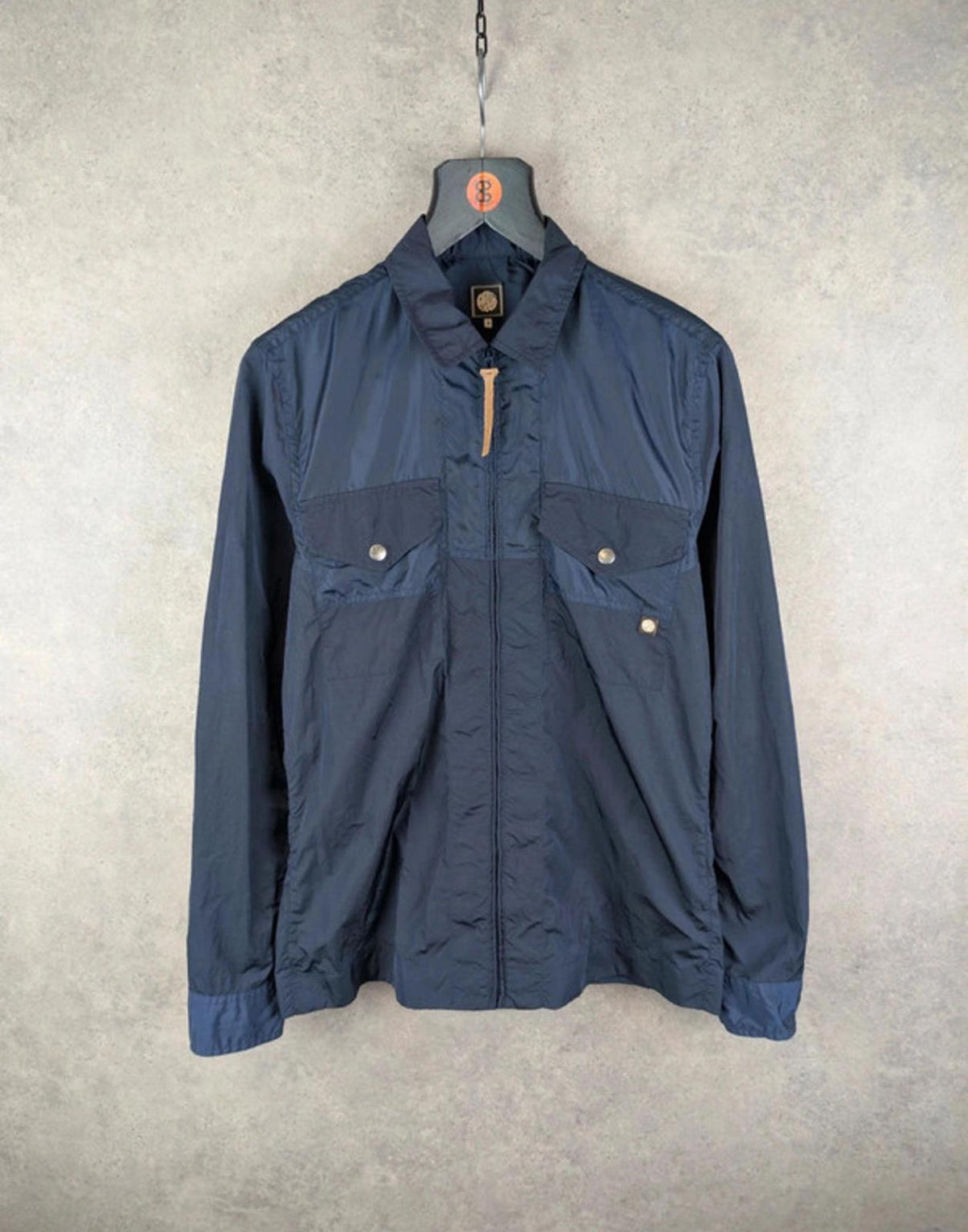 Pretty Green Jacket Mens Small S Blue Shimmer