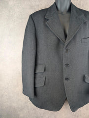 Pytchley Jacket Womens L Large Grey Wool Equestrian Hunting Vintage