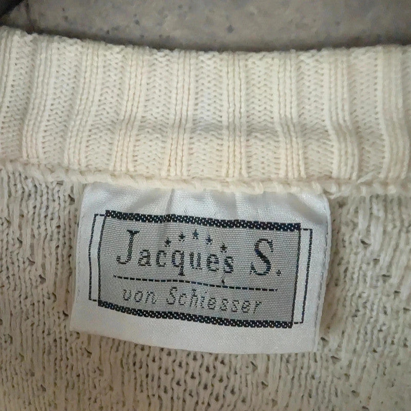 Jacques Jumper Mens Medium M Knitted Vintage 80s Pullover