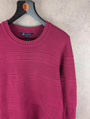 Crew Clothing Company Jumper Womens L Large Purple Knitted Pullover