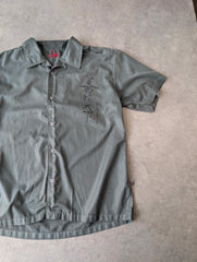 Whispering Smith Shirt Men’s Large Grey Y2K Short Sleeve Button Up Skate