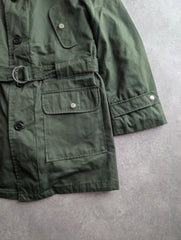 Vintage 1980s Shooting Jacket Men’s Large Green Sherpa Lined American Field Coat