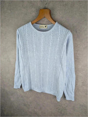 Tulchan Jumper Womens Small S Blue Knitted Pullover