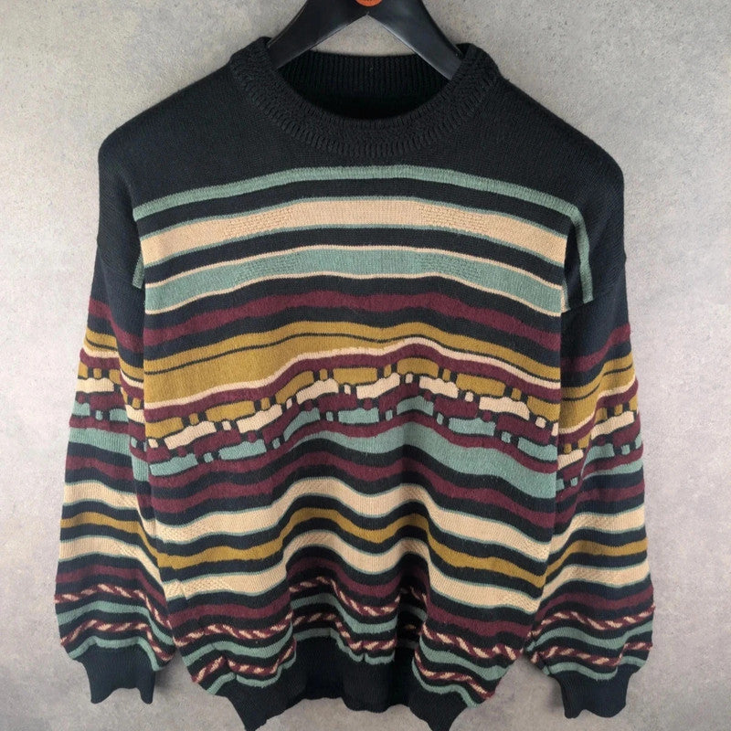 Vintage Jumper Mens XL Knitted Vintage Italian Coogi Style