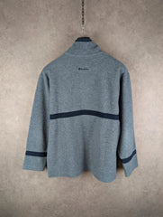 Lotto Jumper Womens Large L Grey Vintage Fleece Vintage Y2K