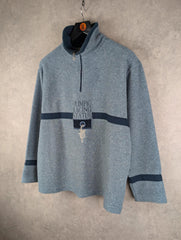 Lotto Jumper Womens Large L Grey Vintage Fleece Vintage Y2K