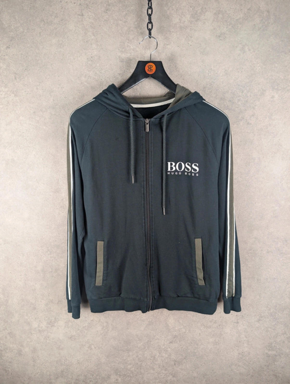 Hugo Boss Jumper Mens Small S Black Hoodie