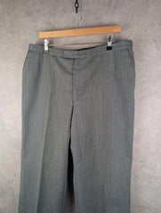 Moss Trousers Mens W36 L30 Vintage Grey Pinstripe