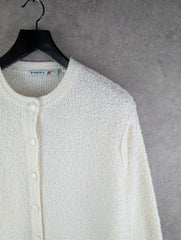 Poppy Cardigan Womens XXL 2XL White Vintage Button Up