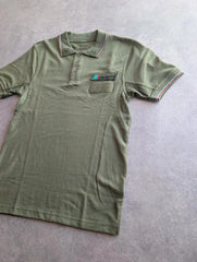 Italian Military Polo Shirt Men's Small Green Short Sleeve Army Utility