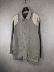 St Michael Shooting Jacket Mens XL Extra Large Khaki Vintage 90s