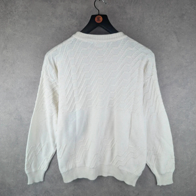 Jacques Jumper Mens Medium M Knitted Vintage 80s Pullover