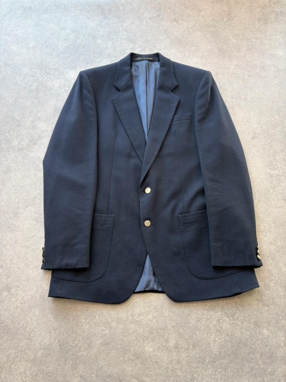 The Label Blazer Jacket Men’s Navy Made In England Vintage 1990s Tailored Smart