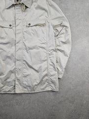 Playboy Y2K Jacket Men's Medium Beige Lightweight Casual Zip Jacket