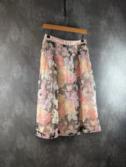 Ted Baker Skirt Womens Small S Floral Pleated Flare