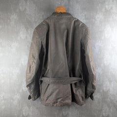 Vintage Belstaff Motorcycle Jacket Brown Leather Mens Large