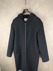 Urban Revivo Coat Womens L Large Navy Hooded Full Zip