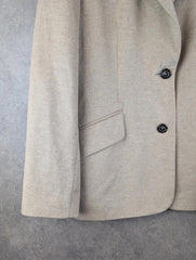 Laurèl Blazer Womens M Medium Beige Wool Jacket