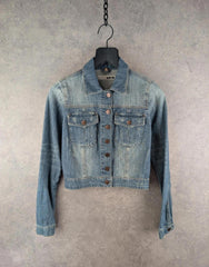 Moto Jacket Womens Extra Small XS Y2K Denim