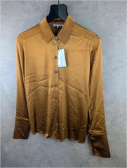 Patrizia Pepe Shirt Womens Medium M Gold Christmas