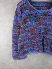 Hand Knitted Jumper Womens Large L Pullover