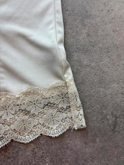 The Limited Cami Top Women’s Medium Cream Lace Trim Y2K Boho Festival Adjustable