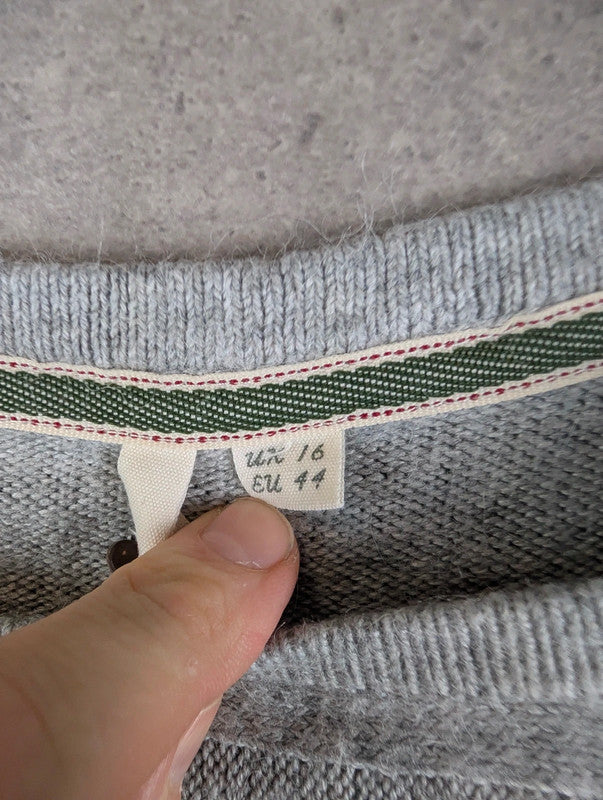 White Stuff Jumper Womens XXL 2XL Grey Knitted Pullover