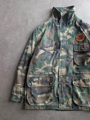 Vintage 1980s Italian Military Jacket Men’s Large Green Field Army