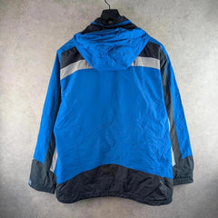 Columbia Coat Mens Large Blue Hooded Omni-Heat