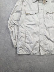 Playboy Y2K Jacket Men's Medium Beige Lightweight Casual Zip Jacket